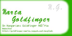 marta goldfinger business card
